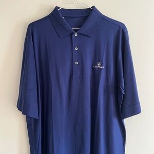 Lexus Cutter & Buck Signature Collection Navy Blue Golf Polo Shirt NWT Med